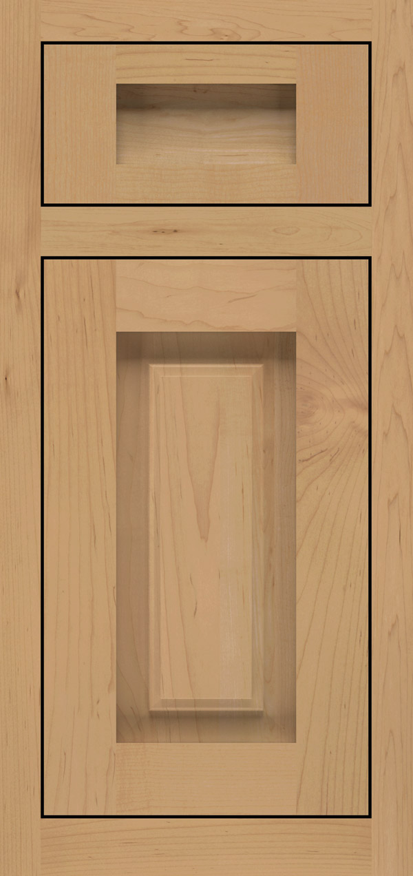 Calendo 5-piece maple inset cabinet door in desert